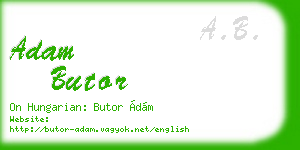 adam butor business card