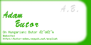 adam butor business card